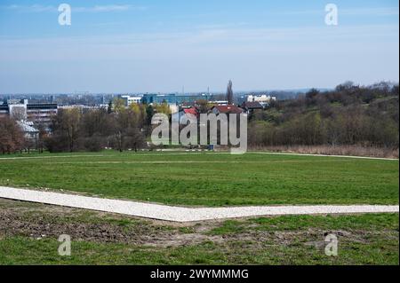 Sito commemorativo del museo e cimitero di Plaszow, Cracovia, piccola Polonia Foto Stock