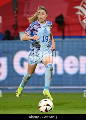 LOVANIO - Olga di Spagna durante la partita di qualificazione al Campionato europeo femminile nel gruppo A2 tra Belgio e Spagna allo stadio Den Dreef il 5 aprile 2024 a Lovanio, Belgio. ANP | Hollandse Hoogte | GERRIT VAN COLOGNE Foto Stock