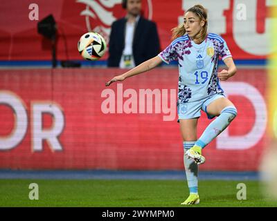 LOVANIO - Olga di Spagna durante la partita di qualificazione al Campionato europeo femminile nel gruppo A2 tra Belgio e Spagna allo stadio Den Dreef il 5 aprile 2024 a Lovanio, Belgio. ANP | Hollandse Hoogte | GERRIT VAN COLOGNE Foto Stock