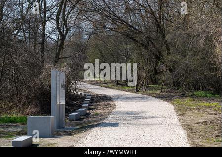 Cracovia, piccola Polonia, 19 marzo 2024 - sito commemorativo del museo e cimitero di Plaszow Foto Stock