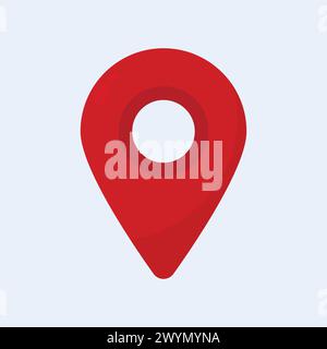 Icona della puntina di posizione navigazione vettoriale mappe GPS icone vettoriali PIN di posizione GPS illustrazione vettoriale icona Mappa navigazione GPS Illustrazione Vettoriale