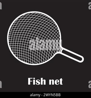 Icona rete da pesca disegno modello illustrazione vettoriale Illustrazione Vettoriale