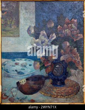 "Nature morte à la mandoline", 1885, Paul Gauguin, Musée d'Orsay, Parigi, Francia, Europa. Foto Stock