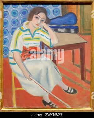 "Donna con violino, Femme au violon", 1921-1923, Henri Matisse (1869-1954), Musee de l'Orangerie, Tuileries, Parigi, Francia. Foto Stock