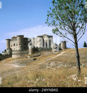 Castello di Belmonte (XV secolo). Provincia di Cuenca, Spagna. Foto Stock