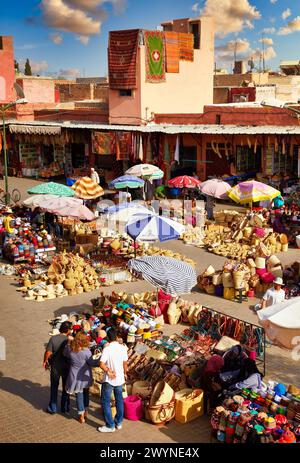 Souk, Medina de Marrakech, Alto Atlante, Marocco. Foto Stock