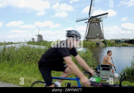 Mulini a vento. Kinderdijk. Paesi Bassi. Foto Stock