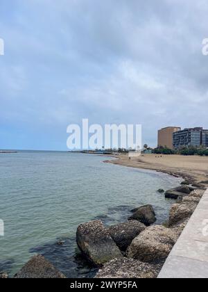Città metropolitana di Bari, Italia, spiaggia Pane e Pomodoro, Teatro Margherita, edifici pubblici, mare Adriatico, regione Puglia, capitale Foto Stock