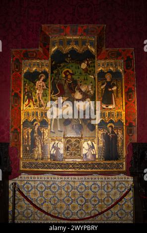 Pala d'altare di Santiago nel Alcázar di Segovia Foto Stock