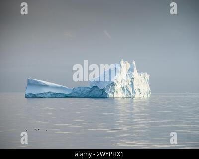 Iceberg nello stretto di Orleans al largo della costa Davis della Penisola Antartica. Foto Stock