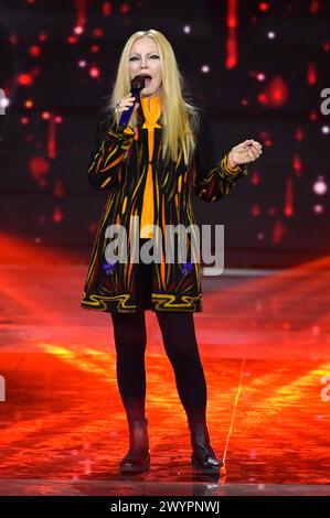 Patty Pravo in der Rai TV-Show "i migliori anni" in den Fabrizio Frizzi Studios. ROM, 06.04.2024 Foto Stock