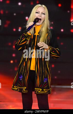 Patty Pravo in der Rai TV-Show "i migliori anni" in den Fabrizio Frizzi Studios. ROM, 06.04.2024 Foto Stock