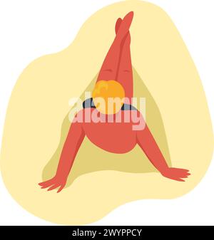 Rilassante giornata estiva di coppia in spiaggia Illustrazione Vettoriale