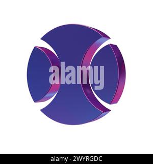 Bellissime illustrazioni astratte icone simbolo Blue Sports Baseball Foto Stock