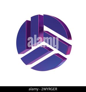 Splendide illustrazioni astratte icone blu di pallavolo sportivo Foto Stock