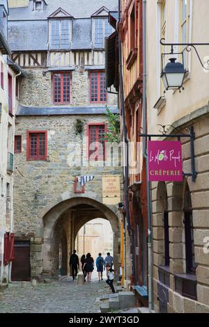 Rue des Portes Mordelaises, Rennes, Bretagne, Bretagna, Francia. Foto Stock