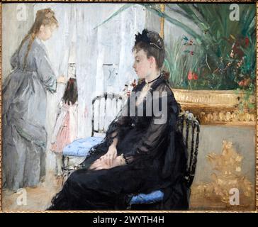 "Intérieur", 1872, Berthe Morisot (1841-1895) Foto Stock