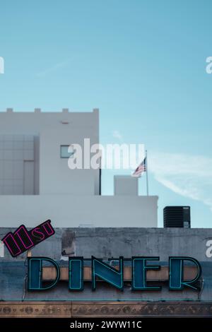 11th Street Diner, South Beach, Miami, Dade County, Florida, STATI UNITI Foto Stock