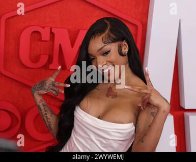 Austin, Stati Uniti. 7 aprile 2024. Glorilla partecipa ai CMT Awards ad Austin, Texas, il 7 aprile 2024. (Foto di: Stephanie Tacy/SIPA USA) credito: SIPA USA/Alamy Live News Foto Stock