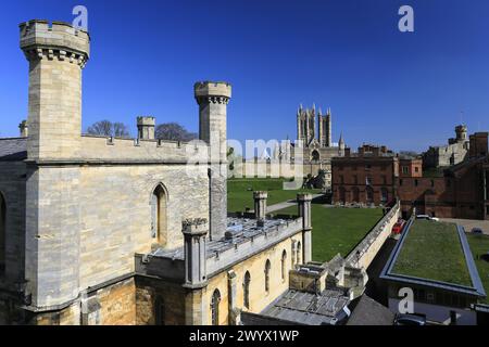 Il tribunale di Lincoln Castle, Lincoln City, Lincolnshire County, Inghilterra, Regno Unito Foto Stock