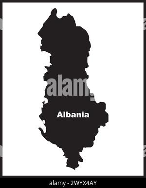 Icona della mappa dell'Albania disegno illustrativo Illustrazione Vettoriale