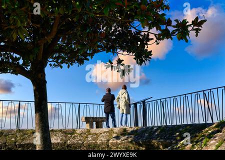 Castillo de o Castro, Parque Monte do Castro, Vigo, Pontevedra, Galizia, Spagna. Foto Stock