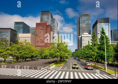 Marunouchi edifici area business, Chiyoda, a Tokyo, Giappone. Foto Stock