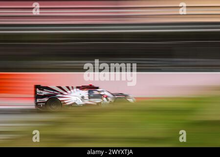 Montmelo, Espagne. 8 aprile 2024. 83 PERRODO Francesco (fra), VAXIVIERE Matthieu (fra), ROVERA Alessio (ita), Oreca 07 - Gibson, azione durante il prologo dell'European le Mans Series 2024 sul Circuit de Barcelona-Catalunya dall'8 al 9 aprile 2024 a Montmelo, Spagna - foto Eric Alonso/DPPI Credit: DPPI Media/Alamy Live News Foto Stock