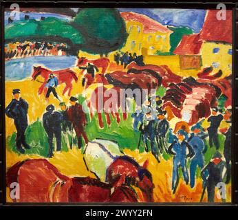 Fiera del cavallo, 1910, Max Pechstein, Museo Thyssen Bornemisza, Madrid, Spagna, Europa. Foto Stock