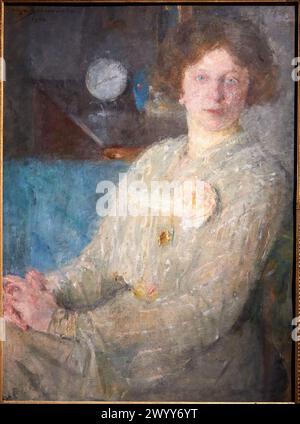 "Portrait de jeune femme ou Madame", 1903, Olga Boznanska, Musée d'Orsay, Parigi, Francia, Europa. Foto Stock