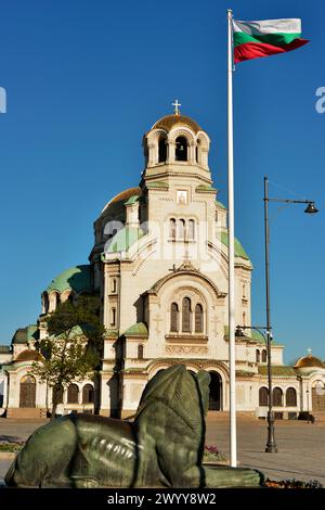 Cattedrale di Alexander Nevsky, cattedrale di Alexander Nevski, Sofia Bulgaria, cattedrale di Sofia Bulgaria, cattedrale, cattedrale ortodossa, visita turistica, punto di riferimento Foto Stock