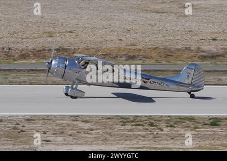 ESKISEHIR, TURKIYE - 17 SETTEMBRE 2023: M.S.O Air and Space Museum Cessna 195A (7594) esposto al Sivrihisar SHG Airshow Foto Stock