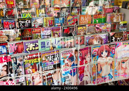 Street Kanda libri usati, Tokyo, Giappone. Foto Stock