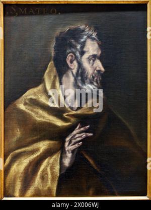 Domenikos Theotocopoulos, El Greco e Workshop (Candia, Creta, 1541 - Toledo, 1614), San Filippo Apostolo, c. 1608-1614, Museo delle Belle Arti, Museo Bellas Artes, Oviedo, Asturie, Spagna. Foto Stock