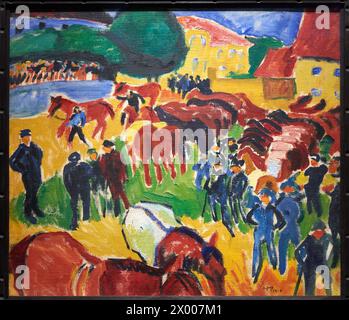 Fiera del cavallo, 1910, Max Pechstein (1881-1955), Museo Thyssen Bornemisza, Madrid, Spagna, Europa. Foto Stock