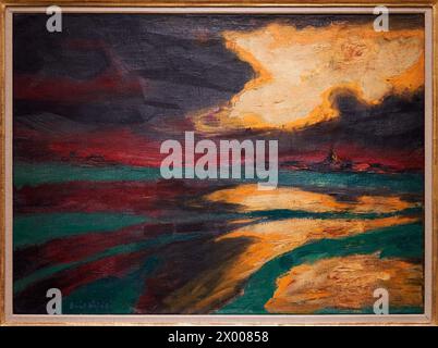 Emil Nolde, Nolde, 1867-Seebüll, 1956, serata d'autunno, 1924, Museo Thyssen Bornemisza, Madrid, Spagna, Europa. Foto Stock