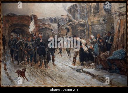 I negoziatori tedeschi entrano a Belfort il 16 febbraio 1871 1884, Alphonse de Neuville, Musée de lArmée, Hôtel National des Invalides, Parigi, Francia. Foto Stock