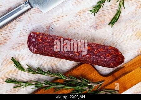 Salsiccia Braunschweiger, salsiccia tradizionale tedesca Foto Stock