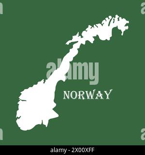 Mappa della norvegia logo illustrazione vettoriale design semplice Illustrazione Vettoriale