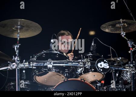 Roma, Italia. 8 aprile 2024. Ninja si esibisce durante il Subsonica 2024 Tour al Palazzo dello Sport di Roma, l'8 aprile 2024. (Foto di Domenico Cippitelli/NurPhoto) credito: NurPhoto SRL/Alamy Live News Foto Stock