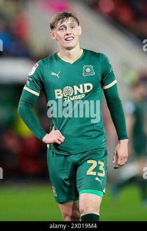 Rotherham, Regno Unito. 5 aprile 2024. Plymouth Argyle attaccante Ben Waine (23) The Rotherham United FC vs Plymouth Argyle FC all'Aesseal New York Stadium, Rotherham, Inghilterra, Regno Unito il 5 aprile 2024 Credit: Every Second Media/Alamy Live News Foto Stock