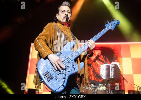 BARCELLONA, ESPAÑA – ABRIL 7. Los Tigres del Norte en concierto como parte del Guitar BCN en al Auditori del Fòrum en Barcelona Foto Stock