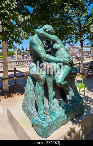 The Kiss, Auguste Rodin (1840-1917), Musee de L'Orangerie, Place de la Concorde, Paris, France Stock Photo