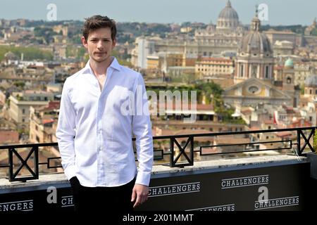 L'attore Mike Faist partecipa al photocall del film "Challengers" all'Hotel Hassler di Roma, 8 aprile 2024. Foto Stock