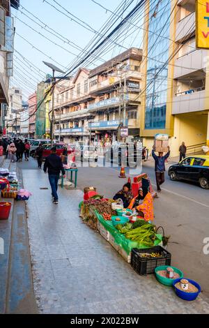 Mercato di strada a Kohima, la capitale del Nagaland nel nord-est dell'India Foto Stock