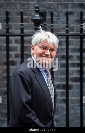 Londra, Regno Unito. 9 aprile 2024. Andrew Mitchell, Ministro di Stato per lo sviluppo e l'Africa, e deputato per Sutton Coldfield a Downing Street. Crediti: Stephen Chung / Alamy Live News Foto Stock