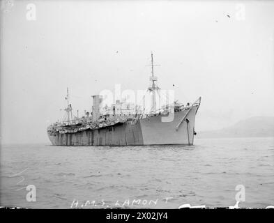 HMS LAMONT, NAVE DA SBARCO FANTERIA LARGE. 29 LUGLIO 1944, GREENOCK. Foto Stock