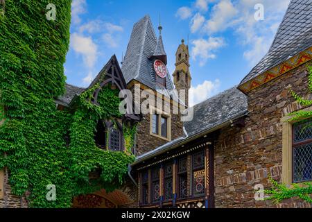 Ex castello imperiale, cortile, Cochem, Renania Palatinato, Germania, Europa Foto Stock