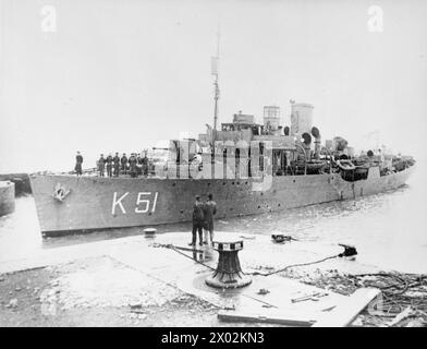 HMS ROCCKROSE, CLASSE DI FIORI INGLESE CORVETTE. HMS Rockrose Foto Stock