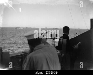 CONVOGLIO DI MALTA. 10-12 AGOSTO 1942. - Una visione generale del convoglio e delle sue scorte Foto Stock